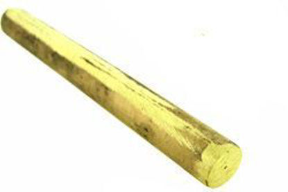 Picture of 1/2"; 5/8" diam. Soft Yellow Brass Rod suitable for Clock Restoration